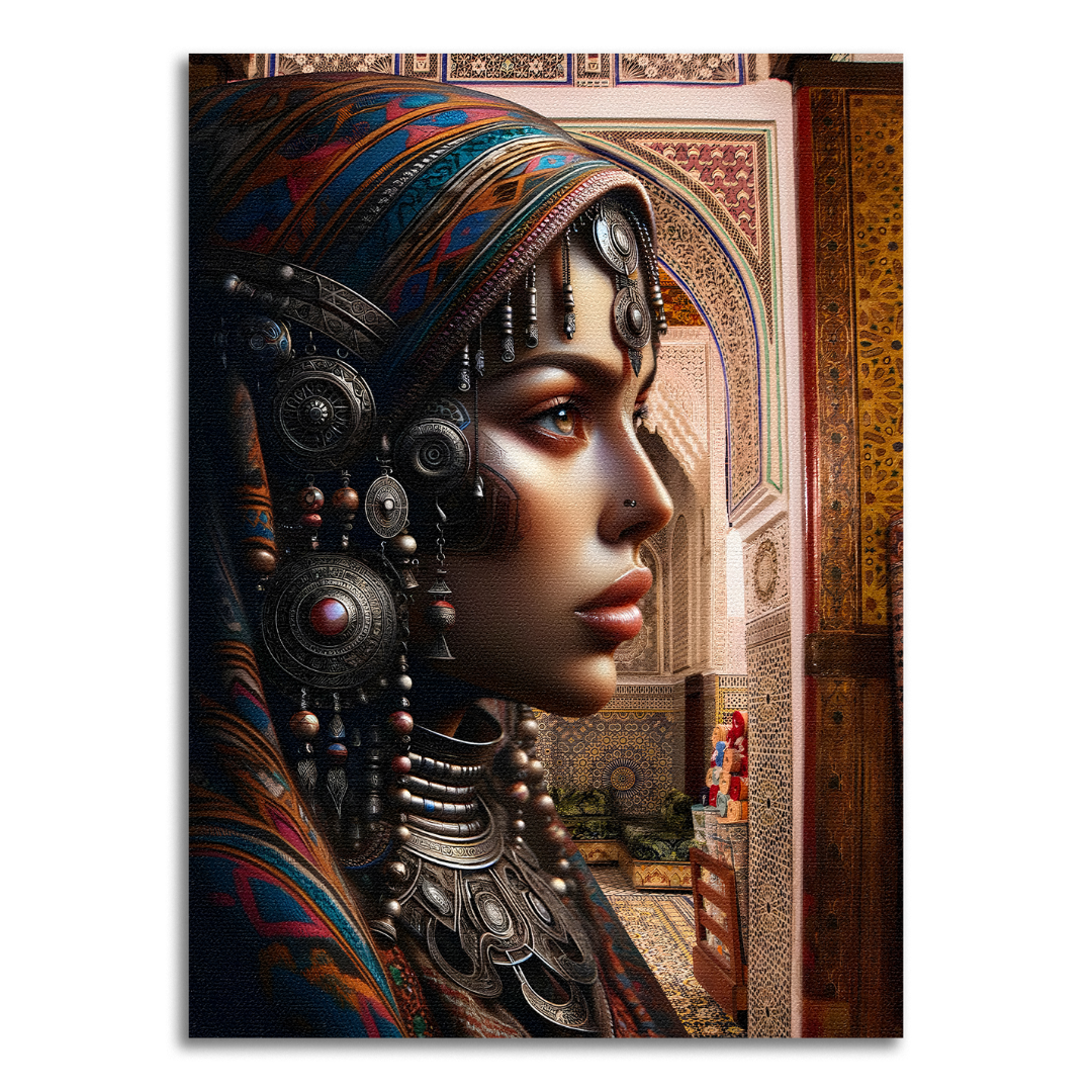 The amazigh girl in the Riad